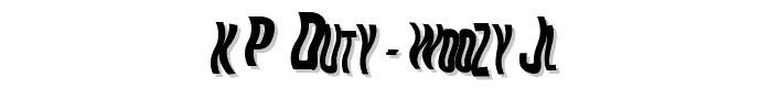 K_P_ Duty - Woozy JL font